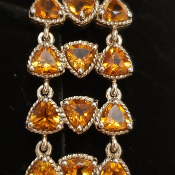 BONUS INC! Size 7 inch, Madeira Citrine Bracelet, 925 Silver, 35 grams, 22.7 tgw - Picture 6 of 12